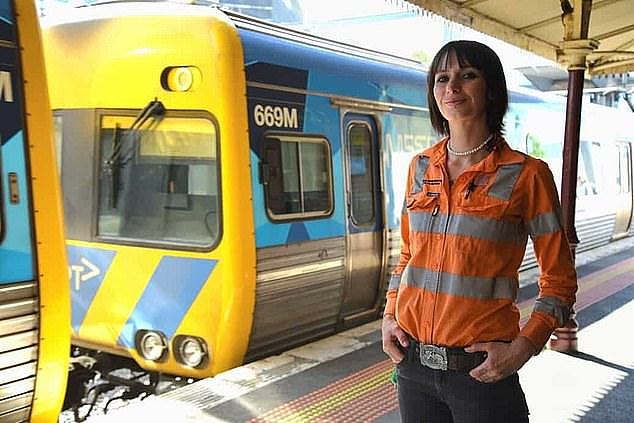 The average, full-time salary stood at $102,742 in November, new Australian Bureau of Statistics data has revealed (pictured is a Sydney rail worker)