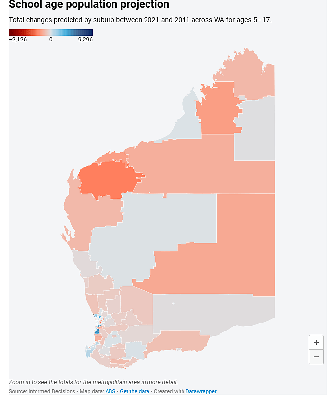 珀斯各郊区学生人数预测，Canning Vale、Willetton将迎最大降幅，这些区要变学区房（组图） - 3