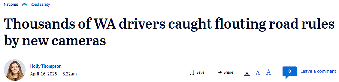 西澳道路乱像揭露，这些行为都会被罚（图） - 1