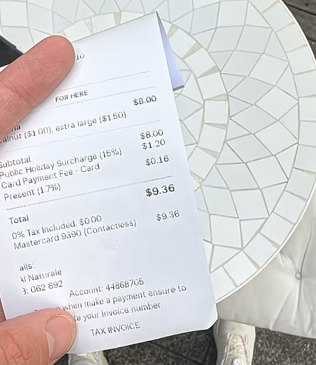 $9.36/杯！澳咖啡馆惊现“天价”咖啡，网友：周末凭什么收公共假日附加费？（组图） - 3