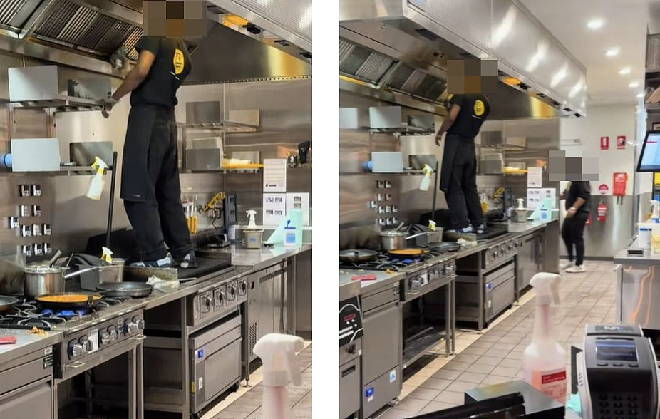 员工站上烤架清洁，失控还是常规？澳洲连锁餐厅食品安全引发新争议（图） - 2