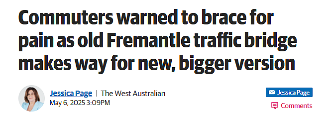 珀斯Fremantle这座老桥要关闭，通勤时间将受严重延误（组图） - 1