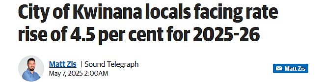 珀斯这一郊区上调市政费,居民账单要多出$73!(组图) - 1
