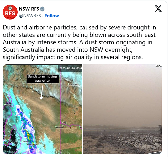 沙尘暴来袭！悉尼多地空气质量降到“极差”，当局发布警告（组图） - 4