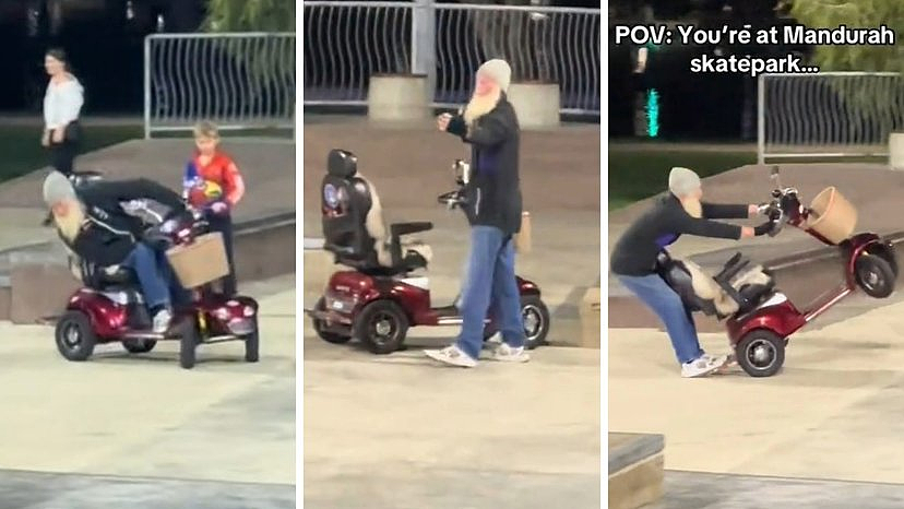 西澳老人街头炫技视频爆火,网友纷纷点赞:简直是Mandurah传奇!(GIF/图) - 3