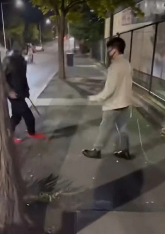 视频网上疯传！澳男街头挥舞大刀，路人受威胁霸气反击：想打我？（组图） - 3