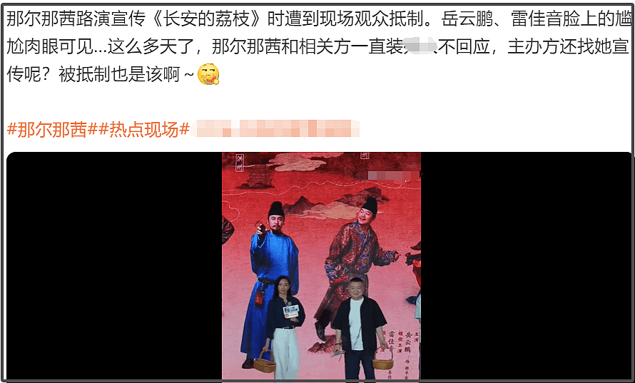 一片骂声!《长安的荔枝》坚持带那尔那茜宣传,收视率一路下跌(组图) - 14