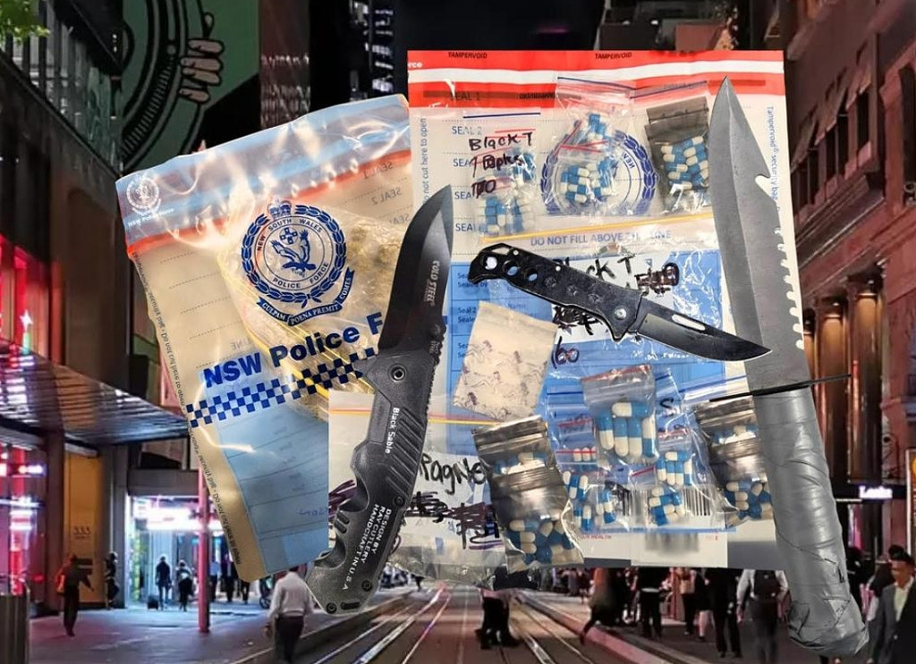 悉尼警方突击CBD!超300人被搜查,缴获大量刀具和毒品(组图) - 3