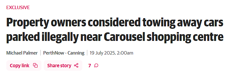 珀斯Carousel商场出现停车乱象，业主很苦恼：赶紧贴罚单（图） - 1