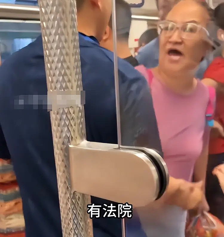 大妈地铁辱骂乘客后续：警方介入，乘警面前叫骂，孙子都嫌她丢脸（视频/组图） - 5