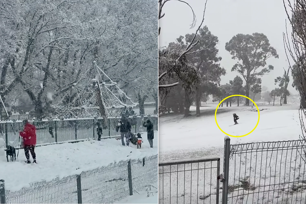 澳洲“童话镇”上线！寒流过境，偏远小镇一夜变雪国，议员跨州追雪（组图） - 2