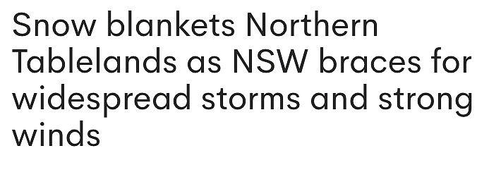 新州北部罕见暴雪覆盖多地，全州遭风暴肆虐（图） - 1