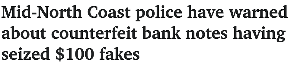 澳洲假钞泛滥!警方查获数百张百元假币,商家需警惕(图) - 1