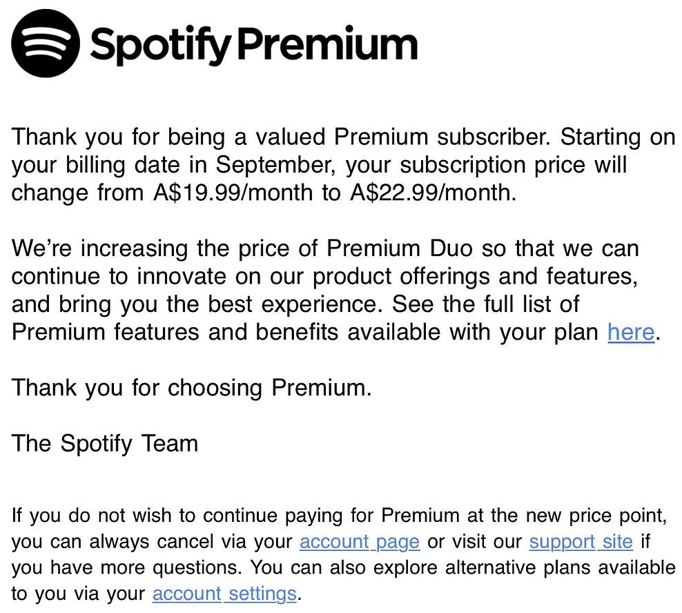 Spotify澳洲宣布大幅涨价!家庭套餐月费涨至$27.99涨幅达16.6%,个人用户月付$15.99(组图) - 3