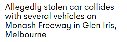 澳高速惊魂，被盗路虎车连撞多车！三名少年当场被捕（组图） - 1