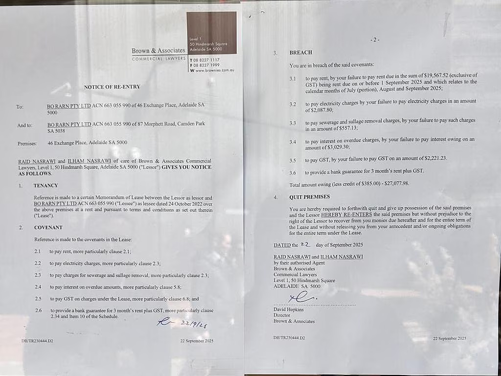 澳洲热门泰餐厅突然关门！门口贴满告示，原因扑朔迷离...（组图） - 3