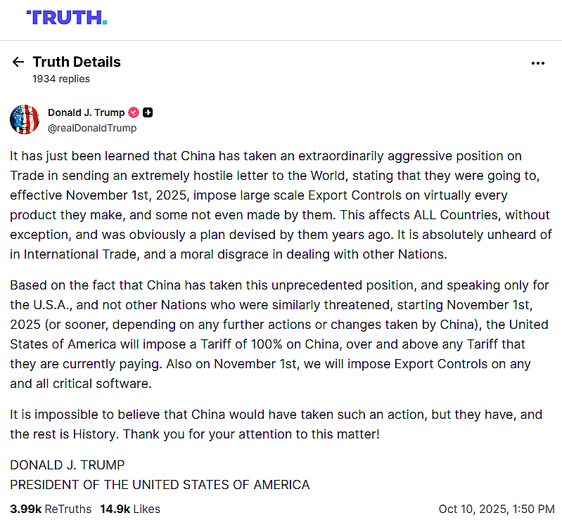 特朗普不满稀土禁令，对华加征100%关税！澳洲或成中国“平替”（组图） - 3