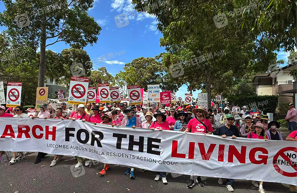 “家园不能被夺走！”数百西悉尼居民游行，抗议高球场改建大型墓地！疾呼：“为生者游行！”（视频/组图） - 1