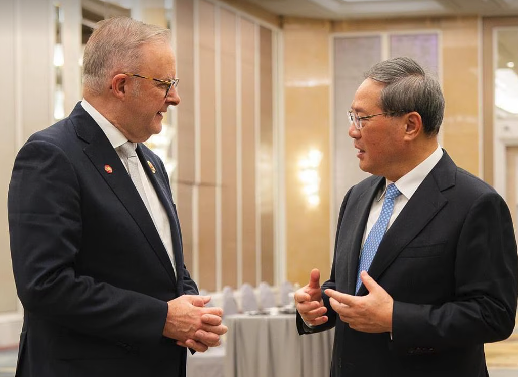 艾博年与中国总理李强会晤，强调“澳中关系非常重要”（组图） - 1