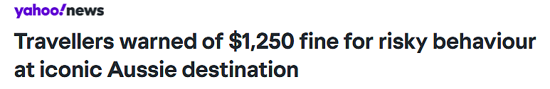 澳政府发布警告：前往这处著名景点千万注意！擅闯可重罚$1250（组图） - 1
