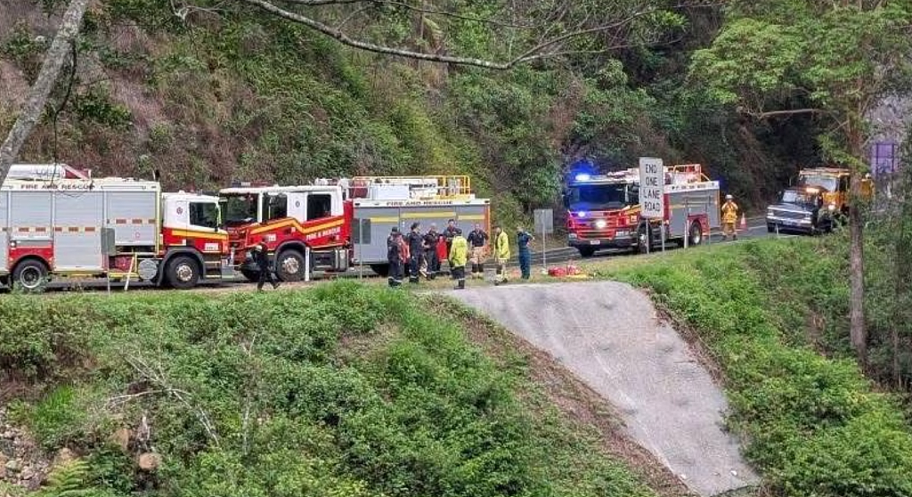 澳汽车冲下50米路堤起火，司机丧命！救援人员紧急出动（组图） - 2