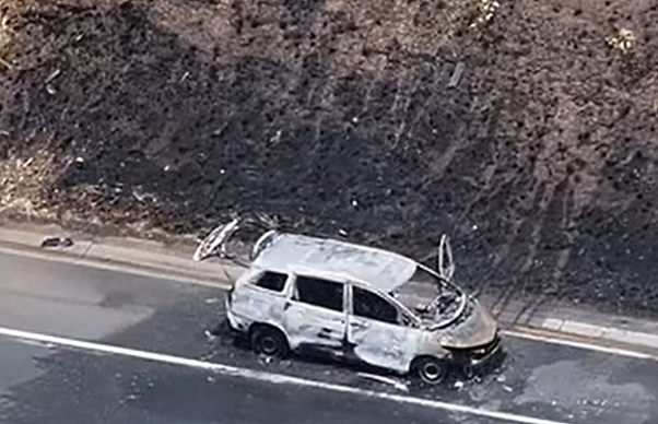 悉尼Hume Highway汽车起火爆炸,引燃草地致交通严重延误(组图) - 2