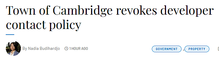 西澳地产政策大反转！ Cambridge撤销开发商接触限制令，市长直言此前是 “彻底灾难” - 1
