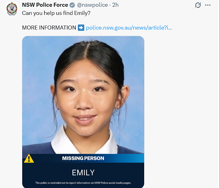 紧急寻人!两亚裔少女在Macquarie Park失联,警方吁知情者提供线索(组图) - 1