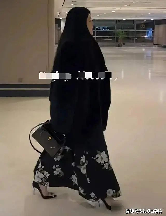 李湘-30度哈尔滨穿纱裙细跟鞋，黑色大衣虎背熊腰（组图） - 1