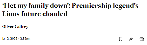 致歉家人后前途难料？珀斯 premiership 传奇的雄狮队之路遇阻（图） - 1