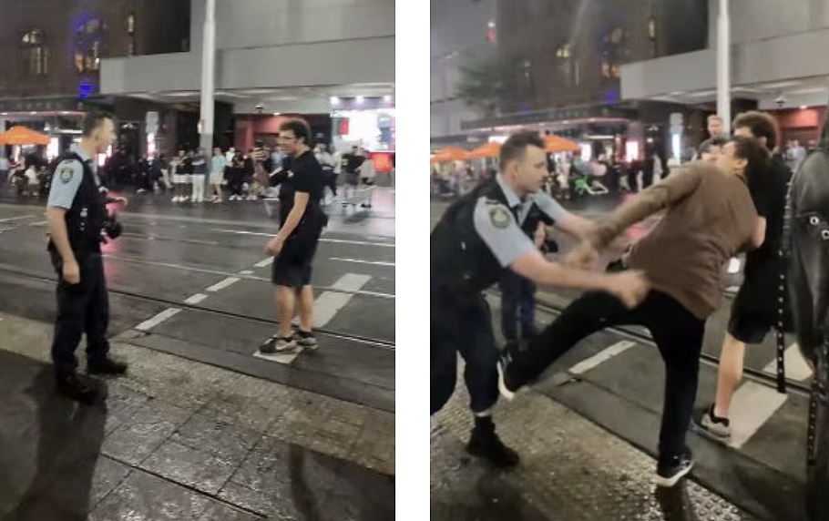 悉尼CBD爆发警民冲突：男子拒捕被两次喷射辣椒喷雾（组图） - 2