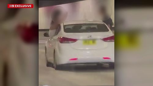 作死！悉尼M8隧道惊魂一刻引热议，乘客竟成汽车“外挂”，涉事女子驾照被扣（图） - 1