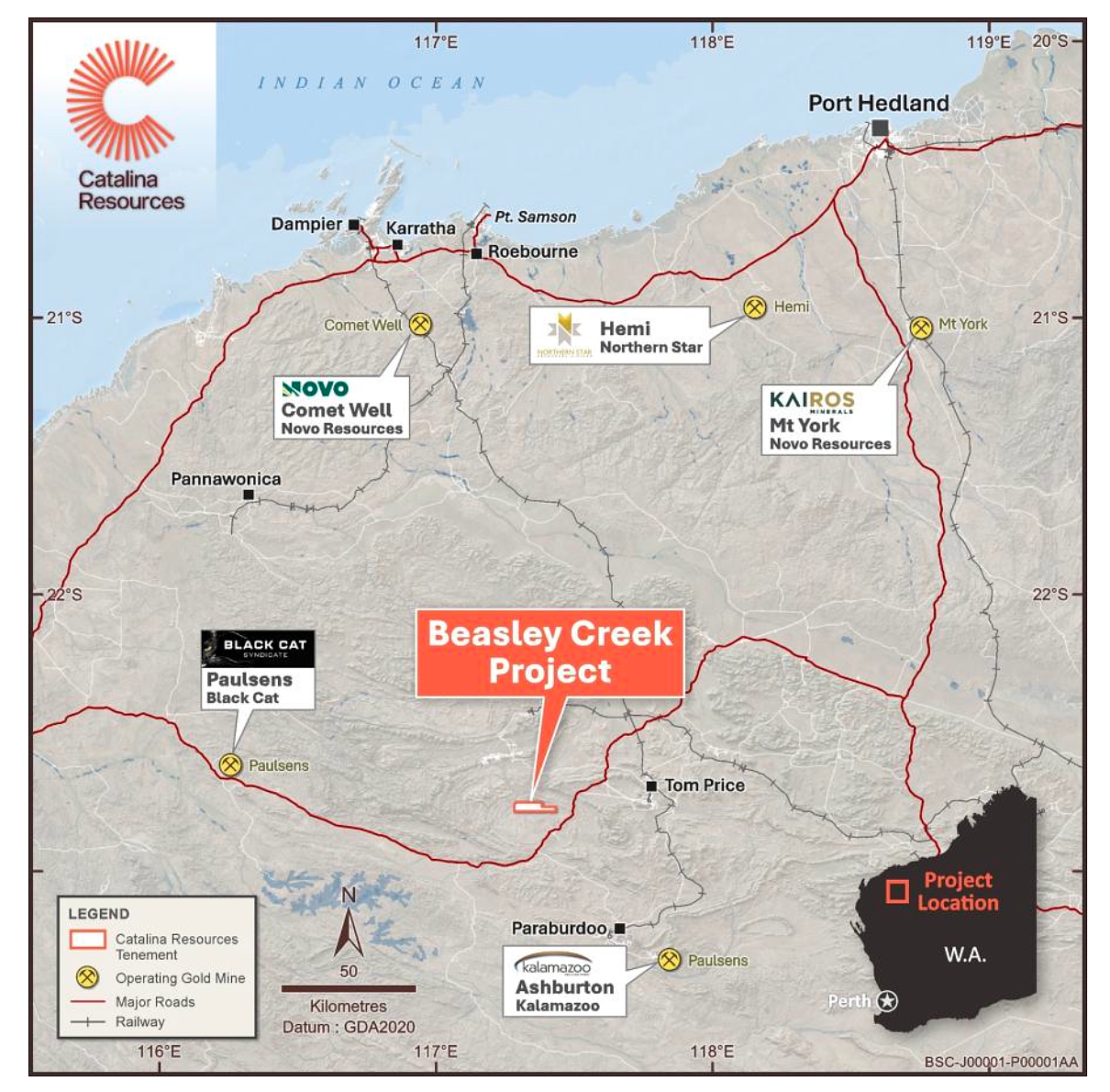 矿业快报 ASX: CTN - Catalina 启动 Beasley Creek 项⽬正式原住⺠⽂化遗产协商程序（组图） - 2