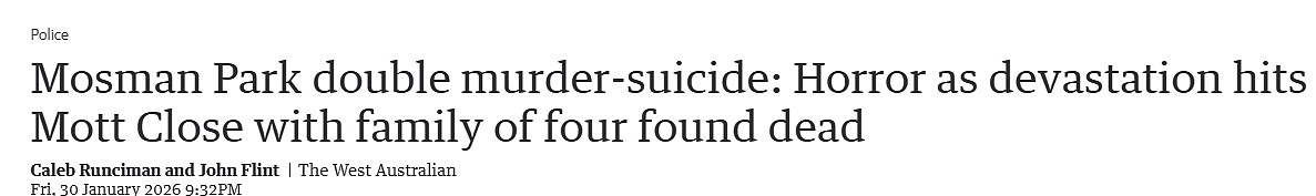 珀斯富人区一家四口身亡,死亡原因曝光,更多细节揭晓(组图) - 1