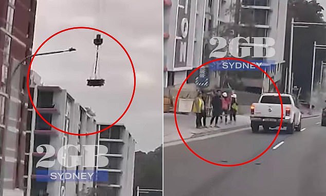 悉尼华人区惊现高空坠物!脚手架突然坠落,多名建筑工人死里逃生(视频/图) - 1