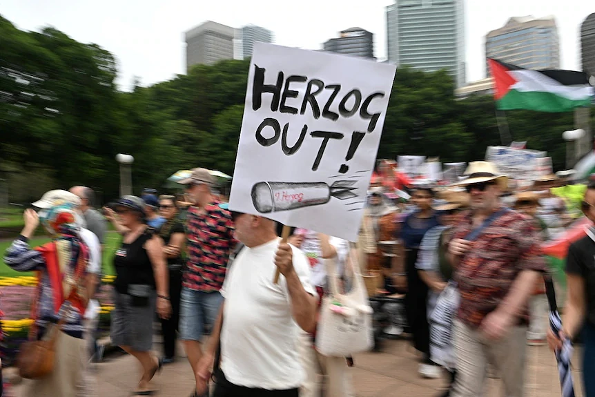 以色列总统访澳慰问犹太社区，多地爆发抗议游行！绿党呼吁将其逮捕（组图） - 2