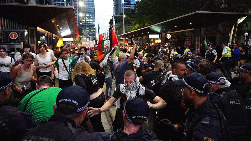 悉尼抗议现场上演“全武行”，警员连挥18拳殴打示威者，网民炸锅（组图） - 1