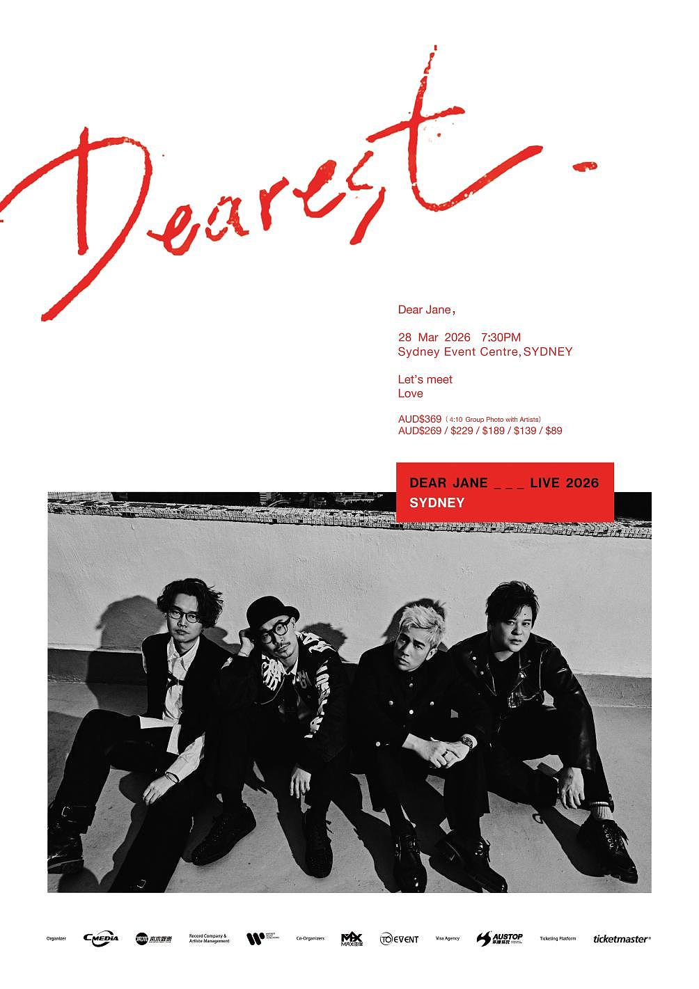 Dearest Dear Jane Live登陆悉尼！3月28日唱响全城，不容错过！ - 1