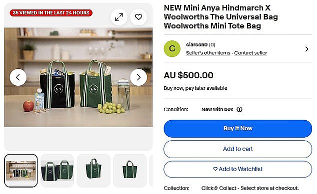 Woolies又“抢钱”!$15的联名购物袋引发抢购潮,eBay炒到$500(组图) - 1