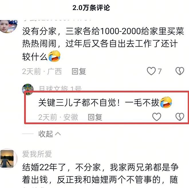 三兄弟带12口人回乡过年无人买菜,老父母下通牒:每家五千否则分家(组图) - 7