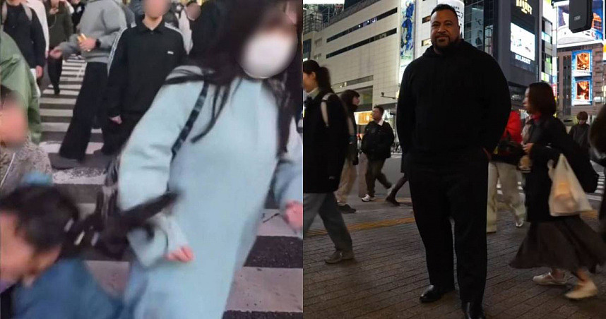 台湾女童涩谷被撞，视频引爆热议！澳洲1米96壮汉街头实测，直言“我很失望”（视频/图） - 1