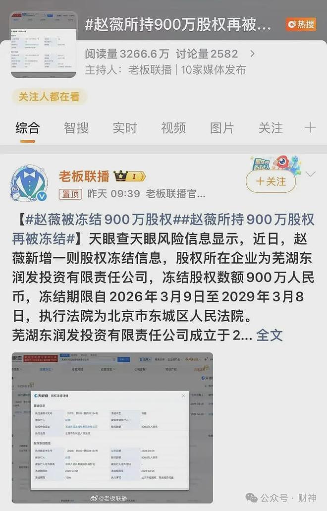 赵薇900万股权又冻结，小燕子毁于前夫？（组图） - 2