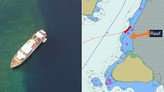 澳洲豪华邮轮触礁搁浅！载124人黑夜迷航，船长赶到时已来不及（组图） - 1