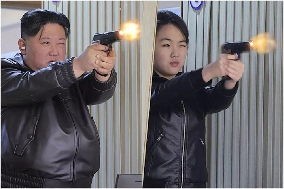 金正恩萝莉养成,带女儿皮衣射击!公主傲娇懂玩(组图) - 1