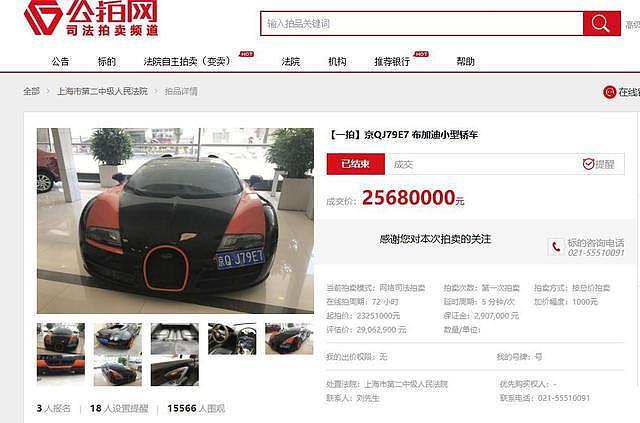 上海法院600万拍卖布加迪威航！全球限量8台，禁止上路（组图） - 3