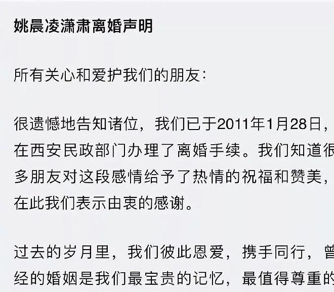 唐一菲做梦也想不到，姚晨官宣离婚，会让46岁老公凌潇肃口碑暴增（组图） - 4