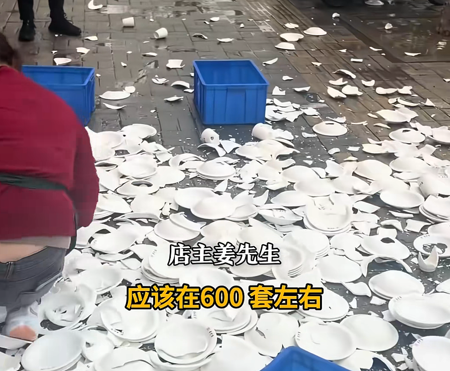女子带狗就餐，店主砸了600套餐具，停业消杀！当事人道歉（组图） - 2