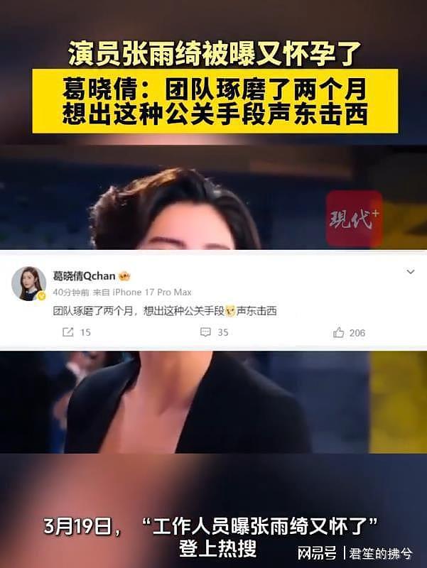 张雨绮又怀孕了登上热搜,前夫袁巴元的前妻葛晓倩发文(组图) - 3