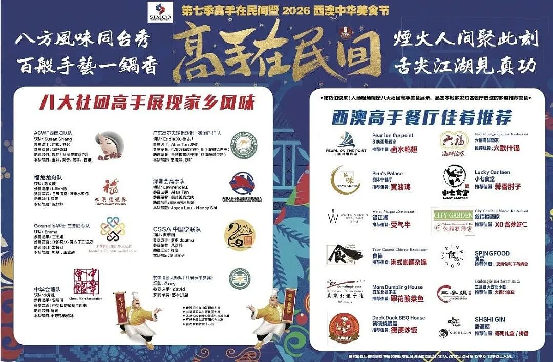 【全记录】风雨无阻赴盛会 美味飘香聚人心 第七季“高手在民间”暨2026西澳中华美食文化盛典及餐饮协会换届庆典（组图） - 51