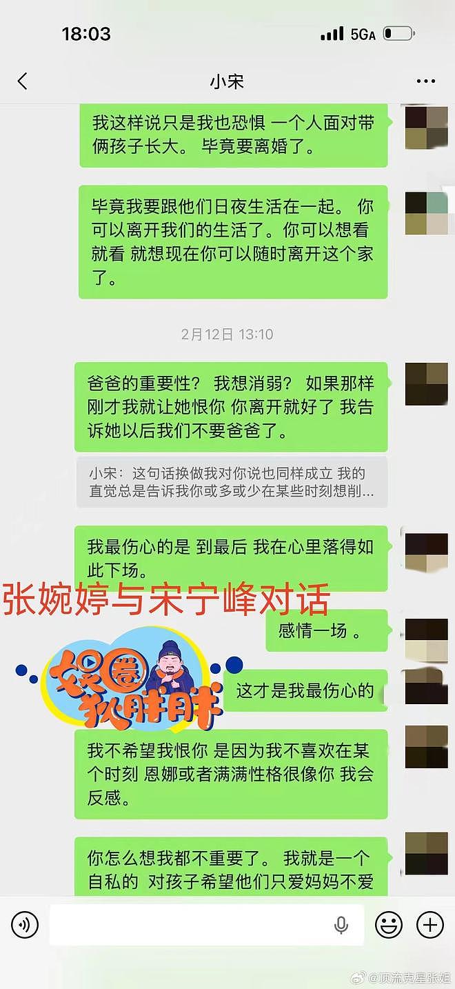 离婚聊天记录曝光,张婉婷伤心欲绝,宋宁峰给Q女士借三百还网贷(组图) - 4